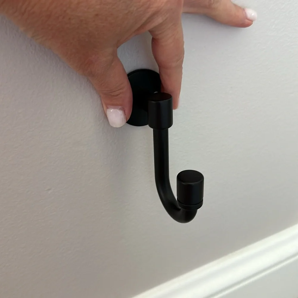 Franklin Brass Wall J-Hooks in Matte Black (4-Pack)